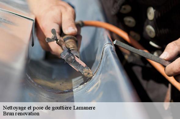 Nettoyage et pose de gouttière  lamanere-66230 Brun renovation