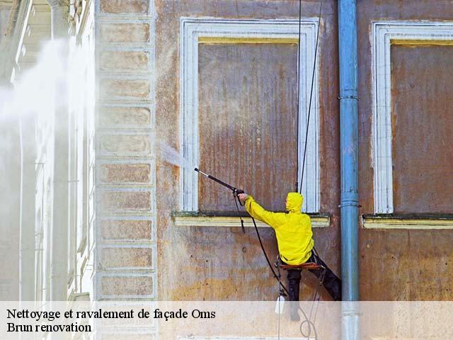 Nettoyage et ravalement de façade  oms-66400 Brun renovation